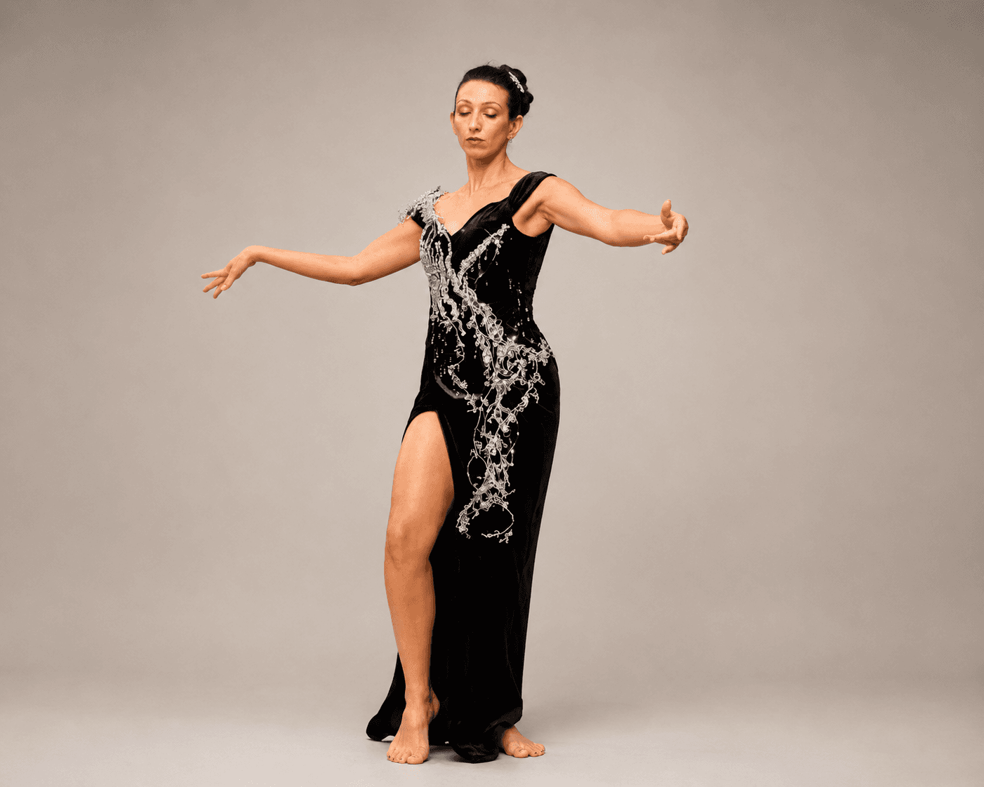 Robe ondine nocturne (fait main)