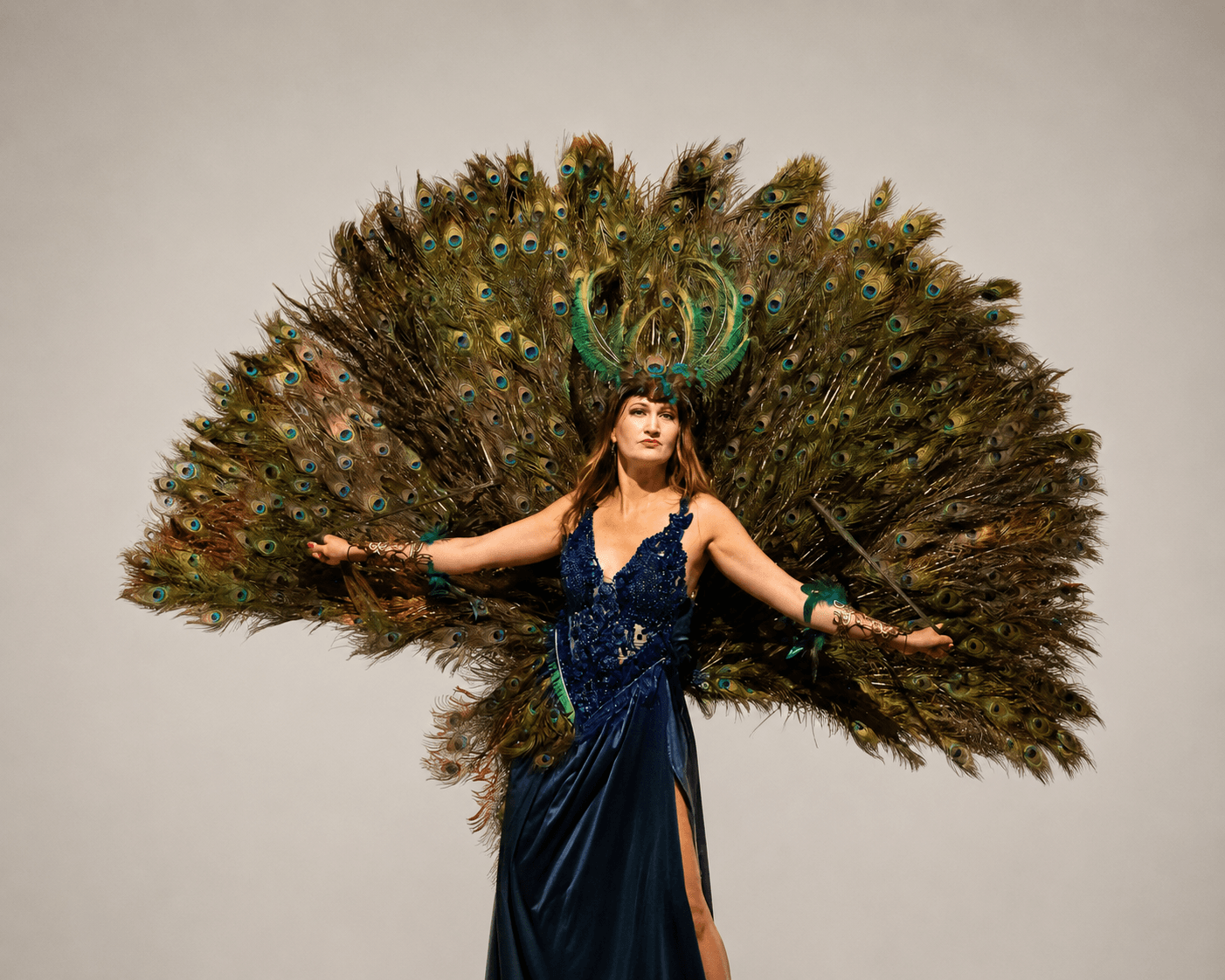 Costume du paon royale (fait main en intégralité)