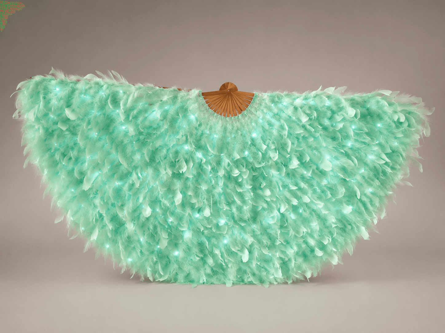 Éventail à plumes lumineux (fait main)